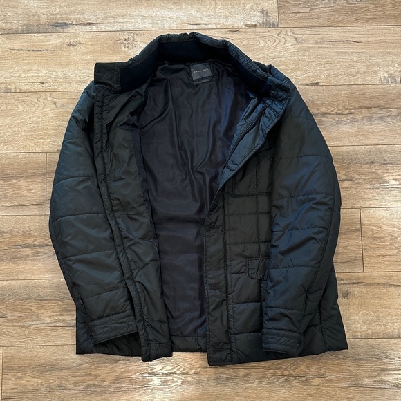 Zara Men's Black Quilted Jacket Size XXL in Excellent Condition - Picture 4 of 8